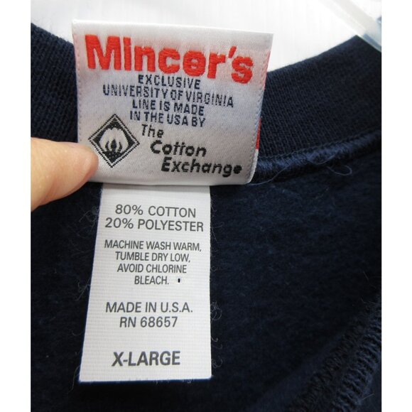 VINTAGE Virginia Cavaliers Sweatshirt XL The Cotton Exchange 90s USA - Picture 10 of 11